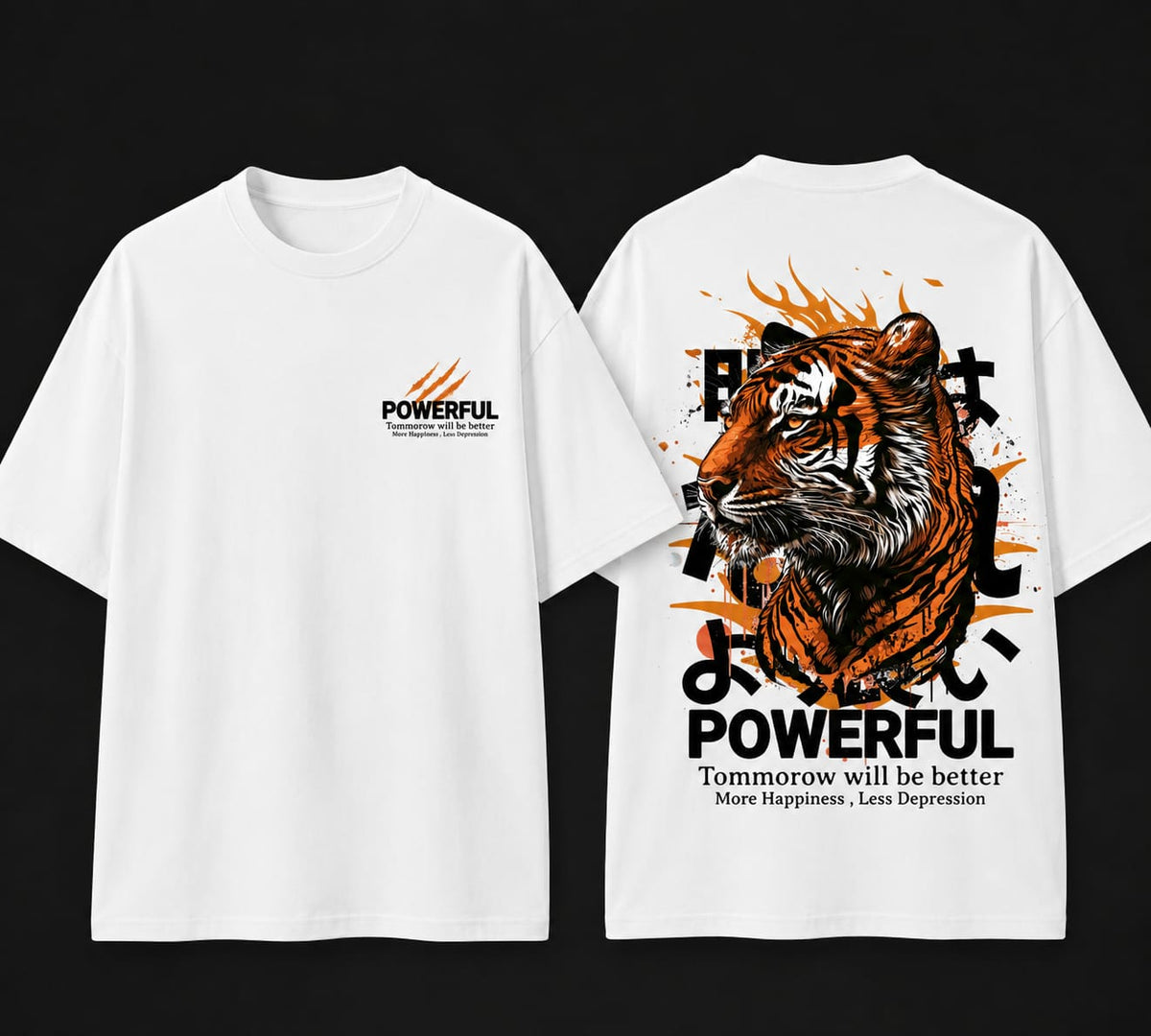 Powerful Tiger Graphic T-Shirt