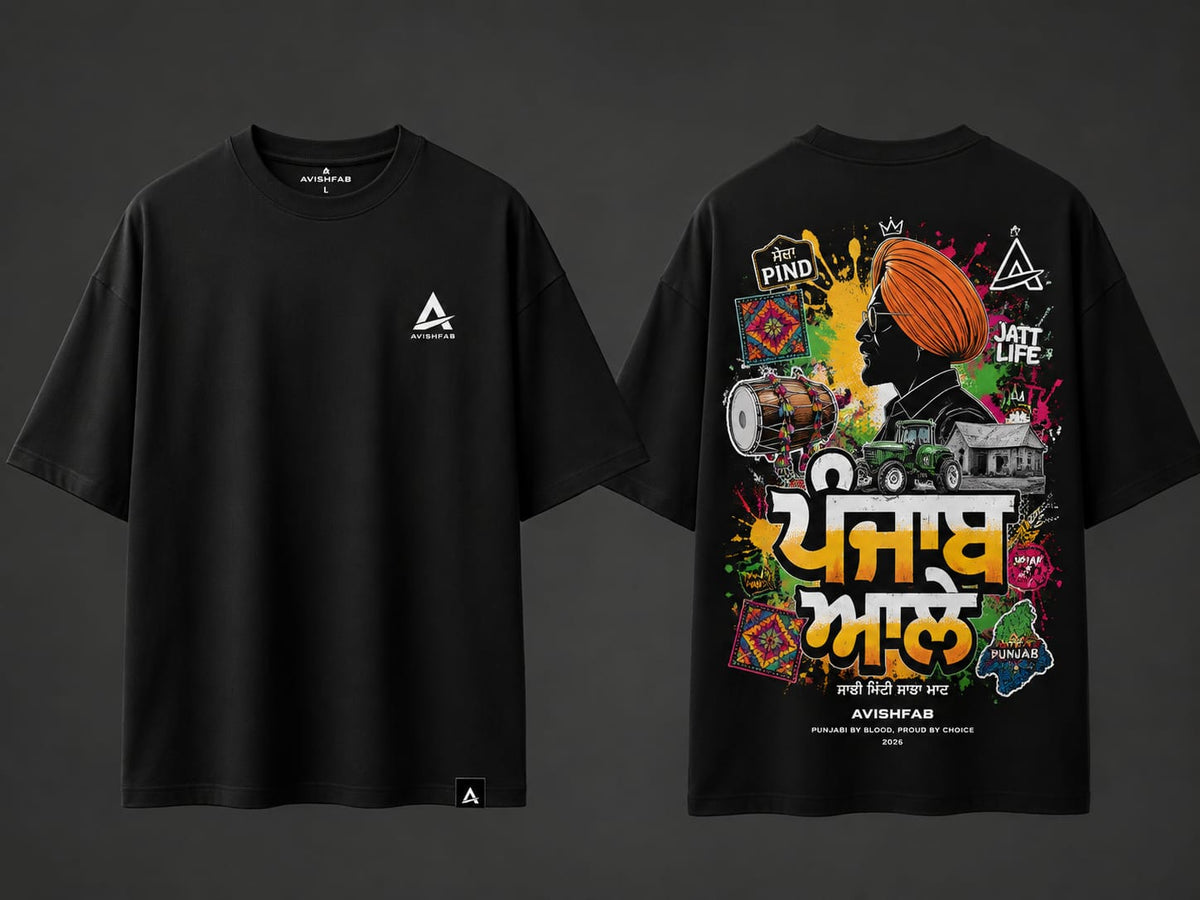 Punjabi Pride Graphic Oversized T-Shirt