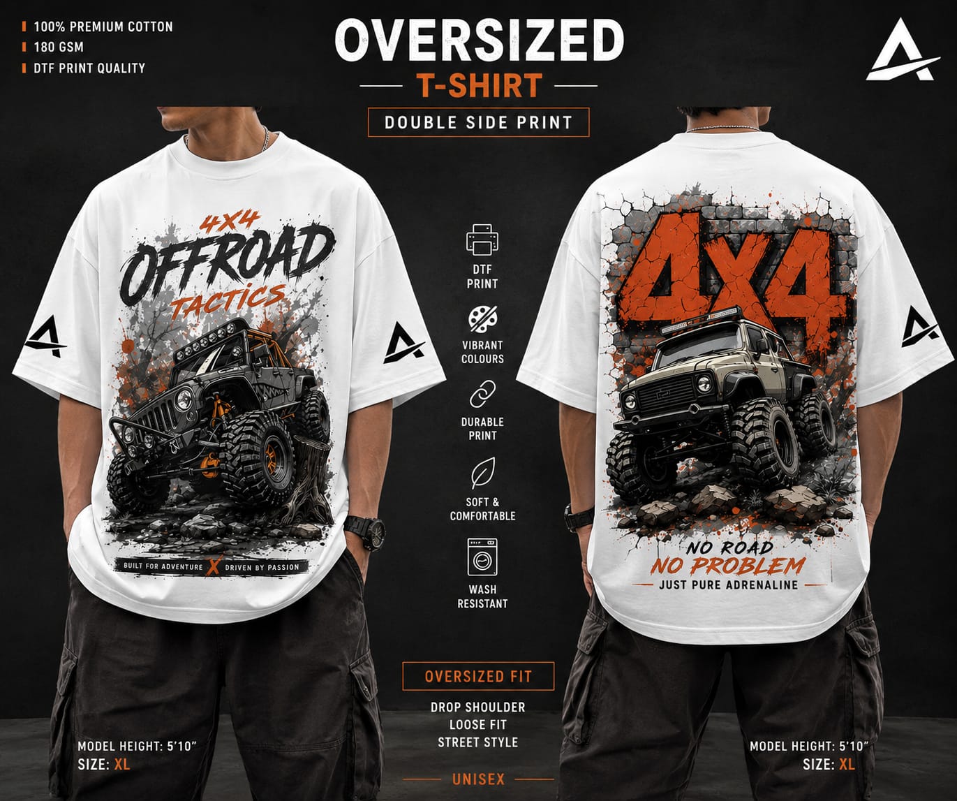 4x4 Off-Road Tactics Oversized T-Shirt