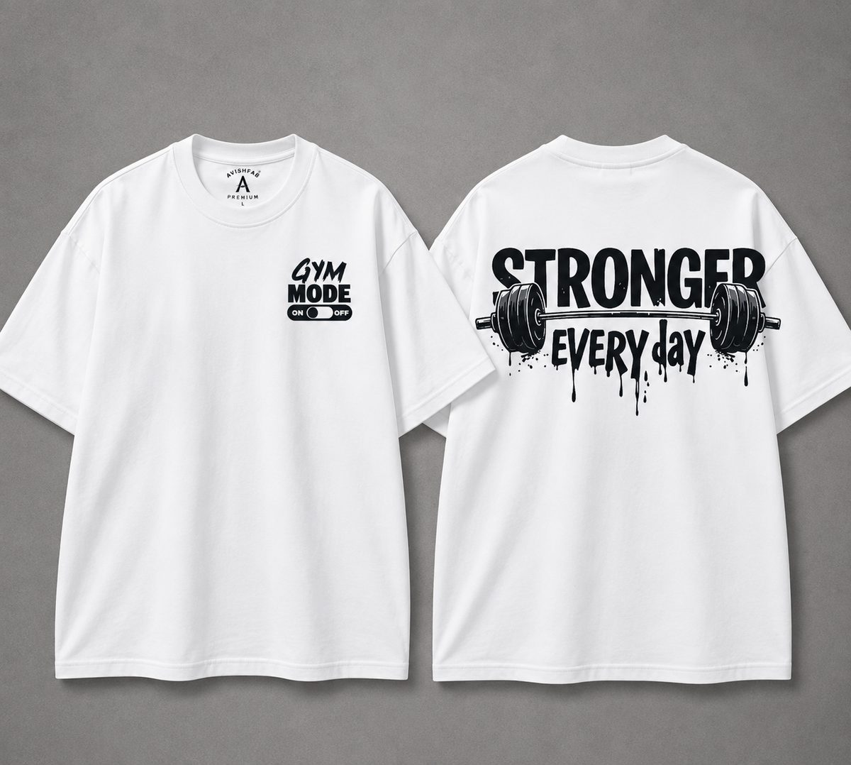 Gym and stronger man t shirt