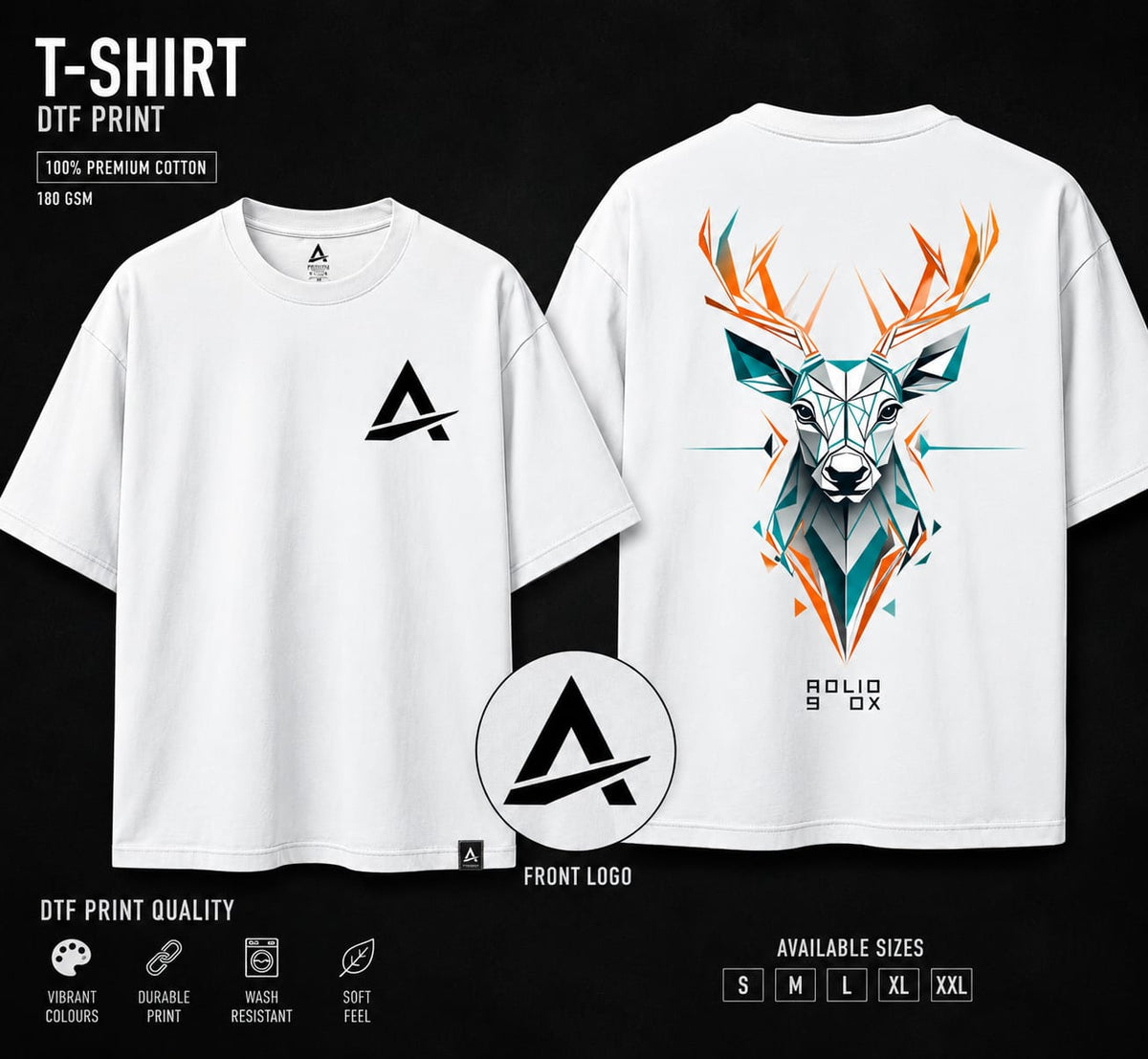 Geometric Deer Premium T-Shirt